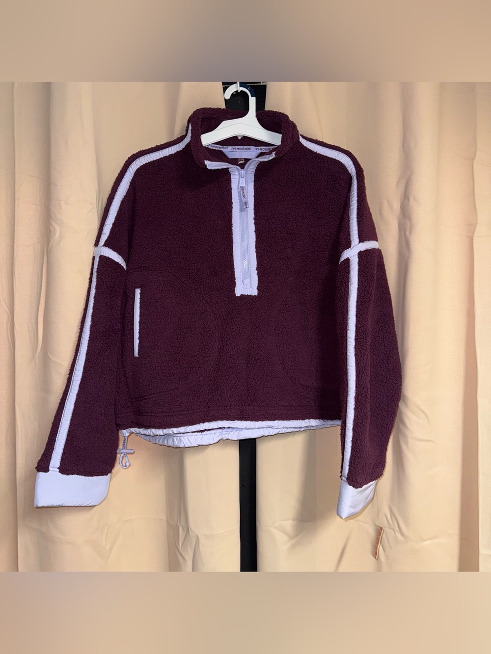 NEW free people movement mountain high half zip fleece jacket